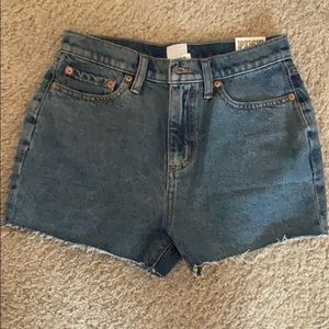 VS PINK  high waist cut off jean shorts